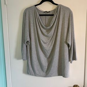 Like new - Cowel neck heather grey jersey top from Winners